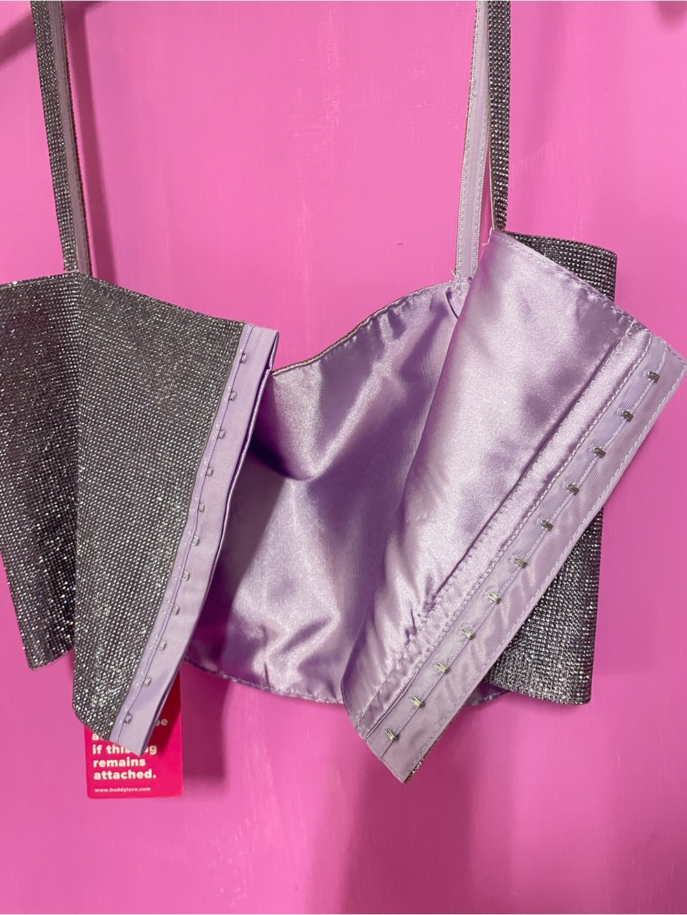 Buddy Love Silver Sparkle Tank Top - Metallic Sheen - Picture 5 of 5